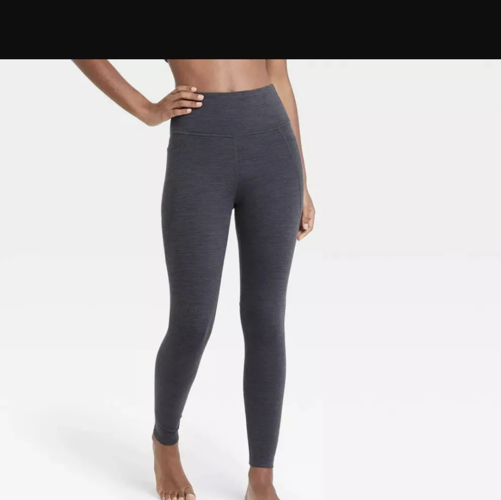 Joylab 7/8 Spacedye High Rise Gray Leggings